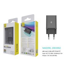 WALL CHARGER 2.4A, 2USB NA0390